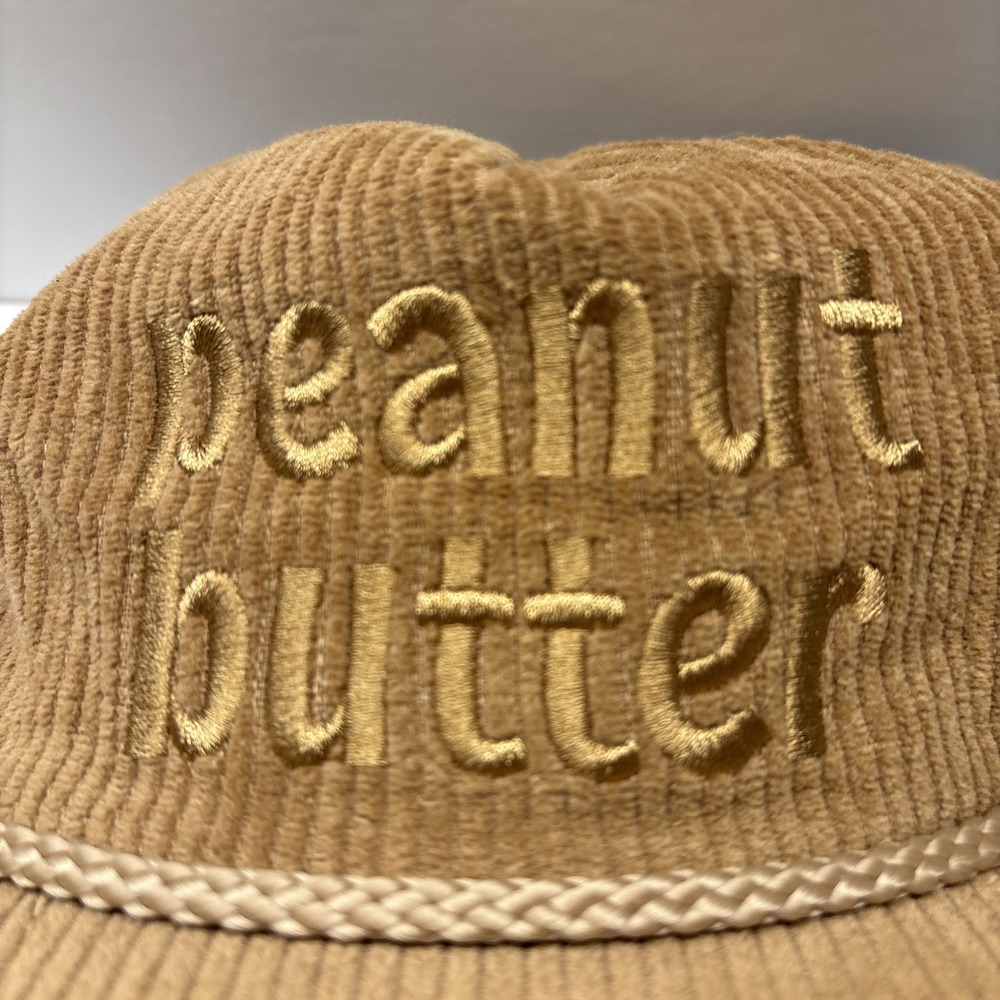 Peanut Butter Corduroy Rope Hat Snapback Beige Snag Collective Cap Embroidery - Picture 3 of 10